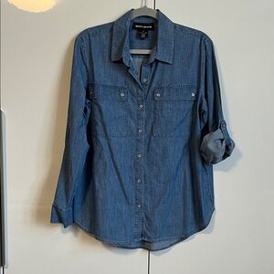 DKNY Denim Button Down Shirt, Size S